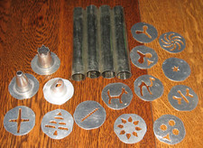 Stainless steel cannoli tubes molds PLUS many Spritz cookie tins