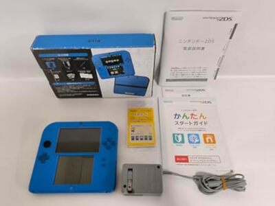 Nintendo 2DS Game Console Portable Blue W/ Box & Pen & Charger