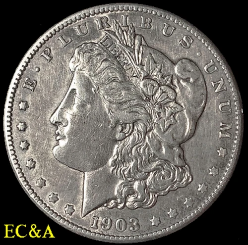 1903-S MORGAN SILVER DOLLAR RARE MICRO-S VAM-2 *TOP-100 MORGAN!* EF/AU (M048)