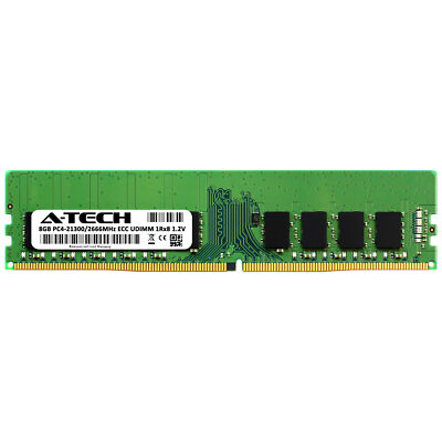 RAM A-Tech 8GB DDR4 ECC Unbuffered - PC4-21300 Per Dell PowerEdge T140 (Equivalente SNPD715XC/8G)