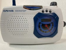 Craig Portable AM/FM LCD Clock Radio W/ Weather  TV Band CS2600 Tested - WORKS
