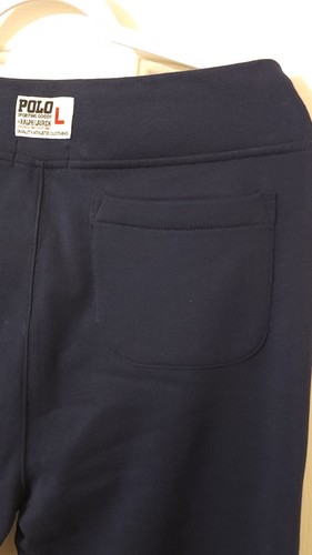 Polo Ralph Lauren Navy Blue “P” PATCH Fleece Jogger Pants Sweatpants Mens L New - 第 4/5 張圖片