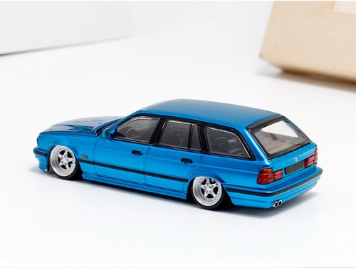 Mortal 1/64 Scale BMW E34 Touring Blue Diecast car Model Toy Collection - Picture 6 of 6