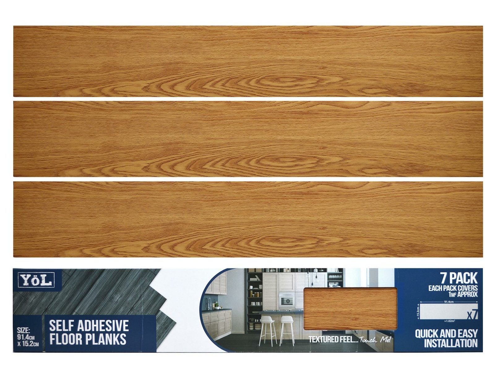 Floor Planks Tiles Self Adhesive Brown Wood Vinyl Flooring Kitchen Bathroom