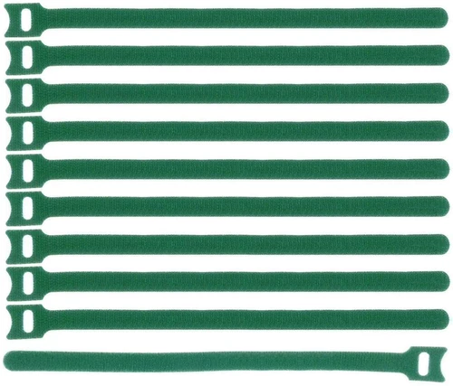 10 x Klettband 30 cm x 28 mm grün Klettkabelbinder Kabelbinder Kabelklettband