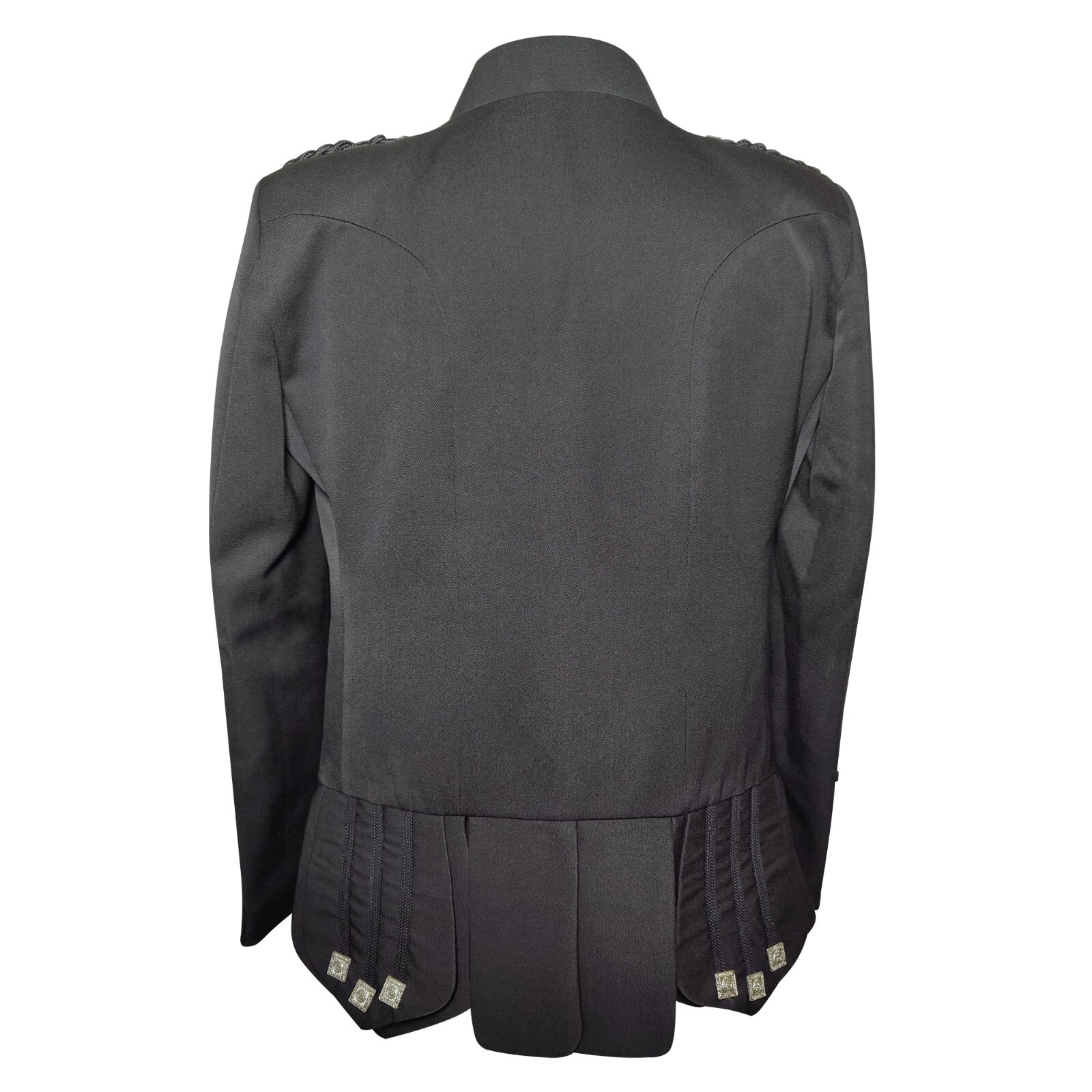 SHERIFFMUIR Doublet Jacket & Waistcoat - Black 100% Serge Wool - Kilt Wears