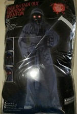 boys NEW NIP UNKNOWN PHANTOM FADE IN OUT EYEBALLS GLOW RED HALLOWEEN COSTUME 4/6