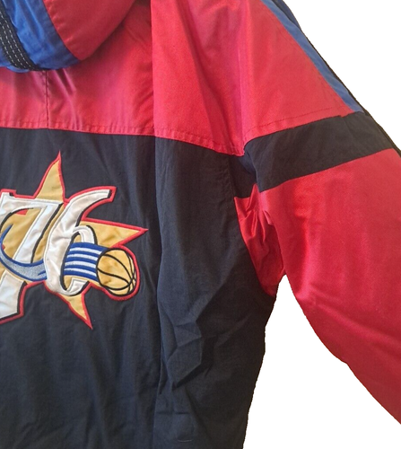 Vintage Philadelphia 76ers Starter Puffer Jacket 90s NBA Authentics Mens M - Picture 13 of 14