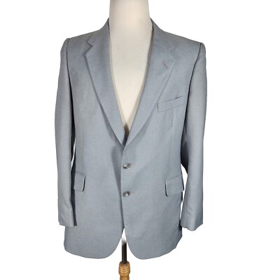 Fiorvanti Mens 38R Blueish Gray Guess Poly Blend Sport Coat B37