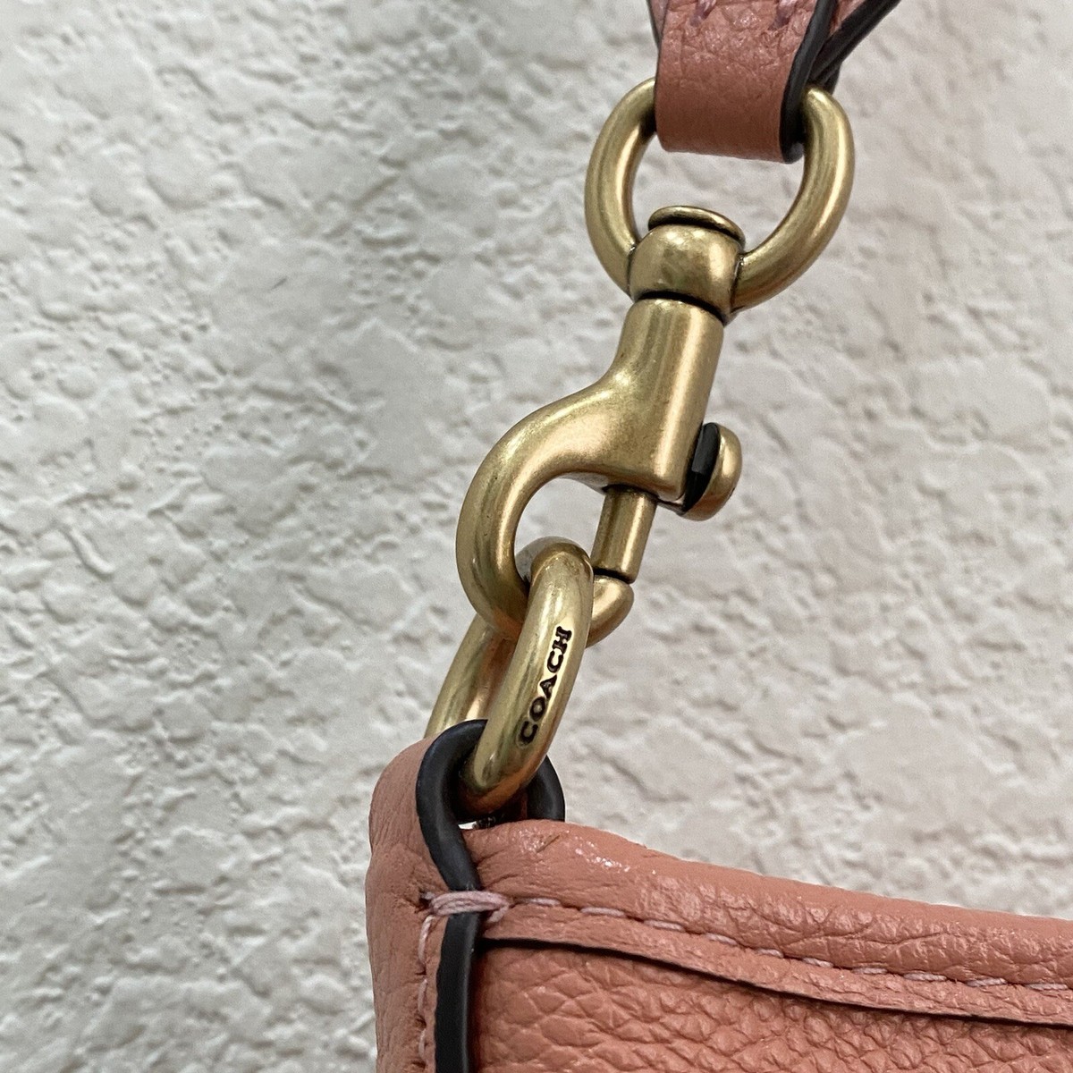 COACH C8482 Small Dufflette Light Coral Polished Pebbled Leather