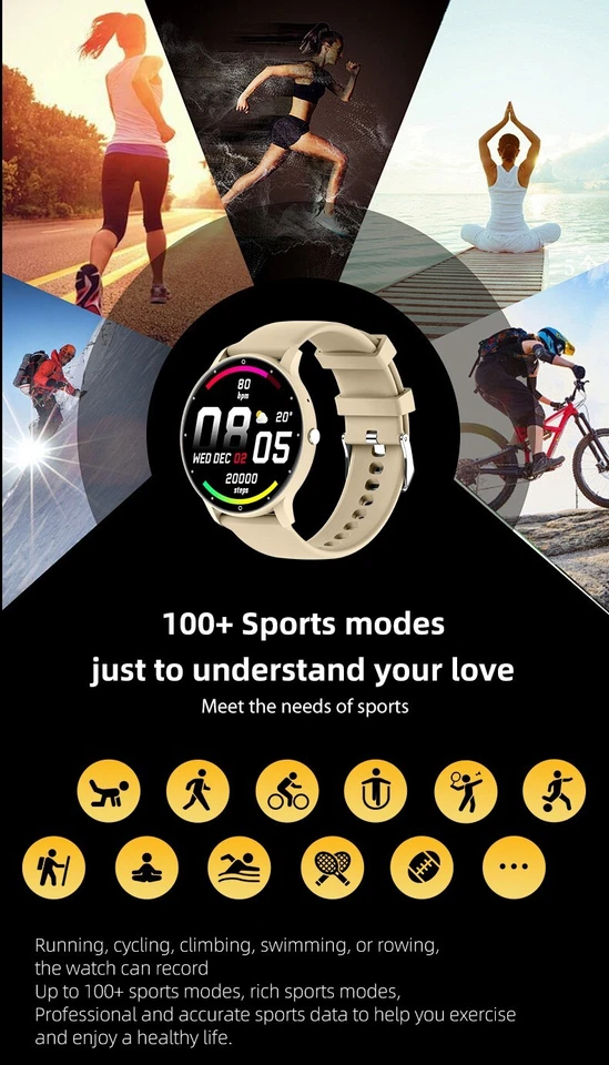 North Edge Smart Watch Bluetooth Fitness Tracker For Android Samsung Iphone Gift - Image 3 of 4