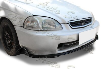 For 96-98 Honda Civic JDM CS-Style Painted Black Front Bumper Body Lip Kit 3PCS