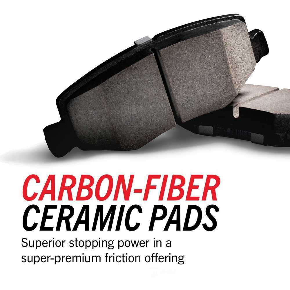 Power Stop Z23-1288 Rear Ceramic Brake Pads - Carbon Fiber Infused Pads For Nissan/Infiniti Models, Includes Hardware