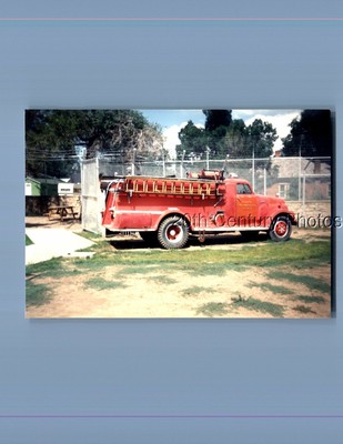 Found Color Photo I 2963 Side View Of Old Fire Truck Posed By Fence Ebay Found Color Photo I 2963 Side View Of Old Fire Truck Posed By Fence Ebay