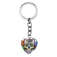 Art Attack Sugar Skull Keychain
