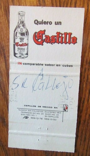 TROLLEY CAR: EL TRANVIA MATCHBOOK MATCHCOVER (MEXICO CITY) -E25 - Picture 2 of 2