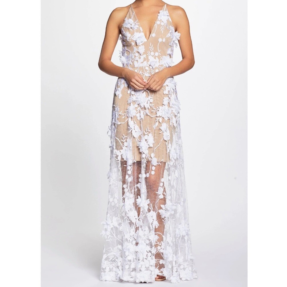open lace back dress Dress The Population Audrey Dress - Pink main image 0