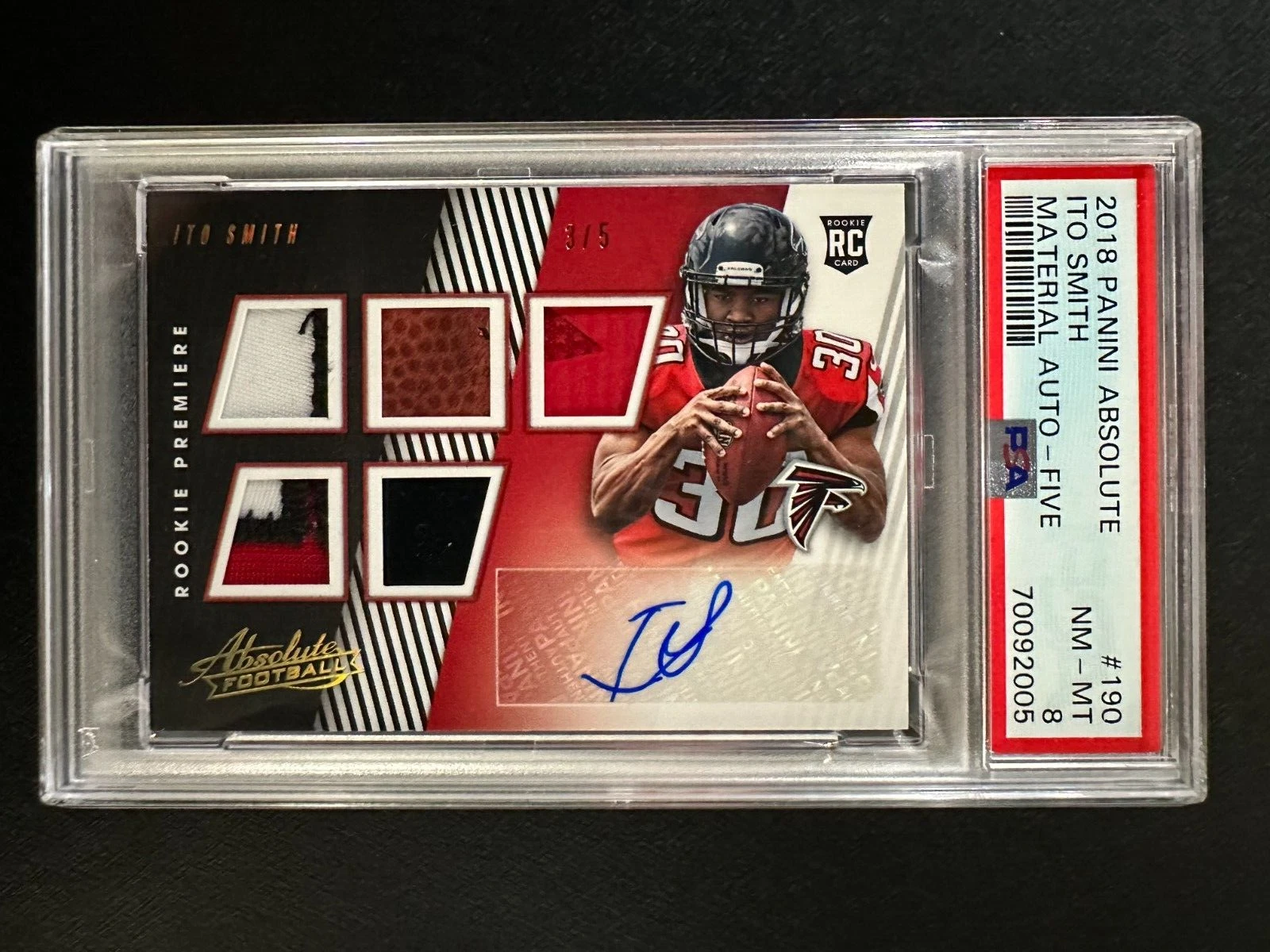 Ito Smith Panini Absolute #190 Material Autographs-Five