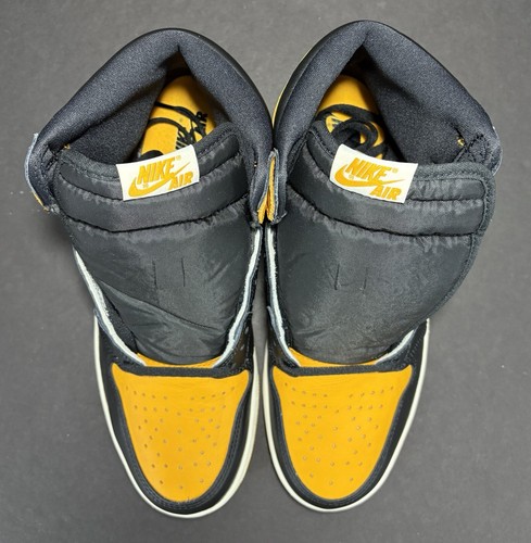 Nike Air Jordan Retro 1 High OG Yellow Toe Taxi Sail 555088-711 Men's Size 10.5 - Picture 9 of 12