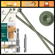 Wood Structural Screws 14 x 8, Heavy Duty Fasteners for Wood Projects, 50 Pack