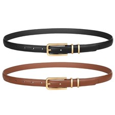 Leather Thin Belt for Women, Women's Skinny Belt Ladies Waist Belt for Jeans ...