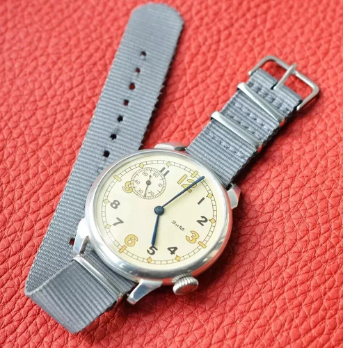 Große VINTAGE Uhr ZIM LIP Silber Stil Hochzeit von 1947 mechanisch gewartet - Bild 10 von 12