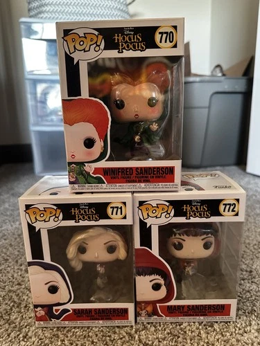 Funko Pop Hocus Pocus Winifred Sarah Mary Sanderson Sisters #770-772 wProtectors