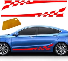 78" Car Body Door Side Waistline Sticker Decals, Sports Racing Stripe Decals, 