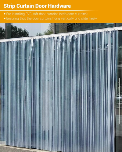 16 Foot Strip Curtain Door Hardware, Commercial Industrial Use Plastic Strip Doo - 第 2/7 張圖片