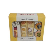 Burt's Bees Tips and Toes Kit New Hand Foot Cream Cuticle Cream Lip Balm