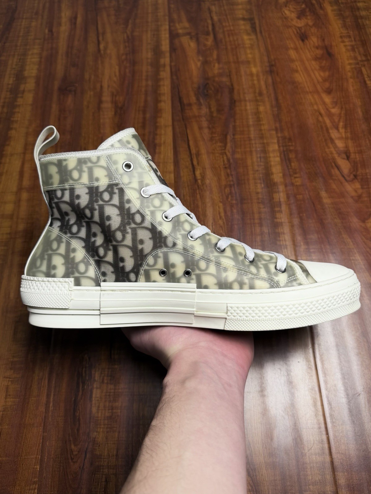 Dior B23 x Shawn Stussy Oblique Bee White Black Mens Sneakers - Size 45D 12US thumbnail 3