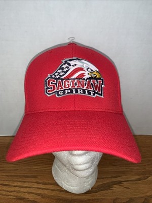 CHL Saginaw Spirit Canadian Hockey League Zephyr Red Fitted Hat