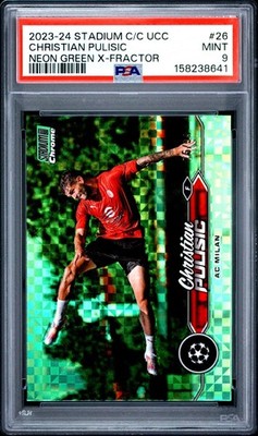 2023-24 Topps Stadium Club Chrome UEFA League #26 Christian Pulisic 75/99  PSA 9