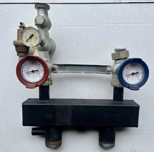 Bosch Buderus GB162-80 Boiler Low Loss Header Assembly W/ Relief Valve & Gauges