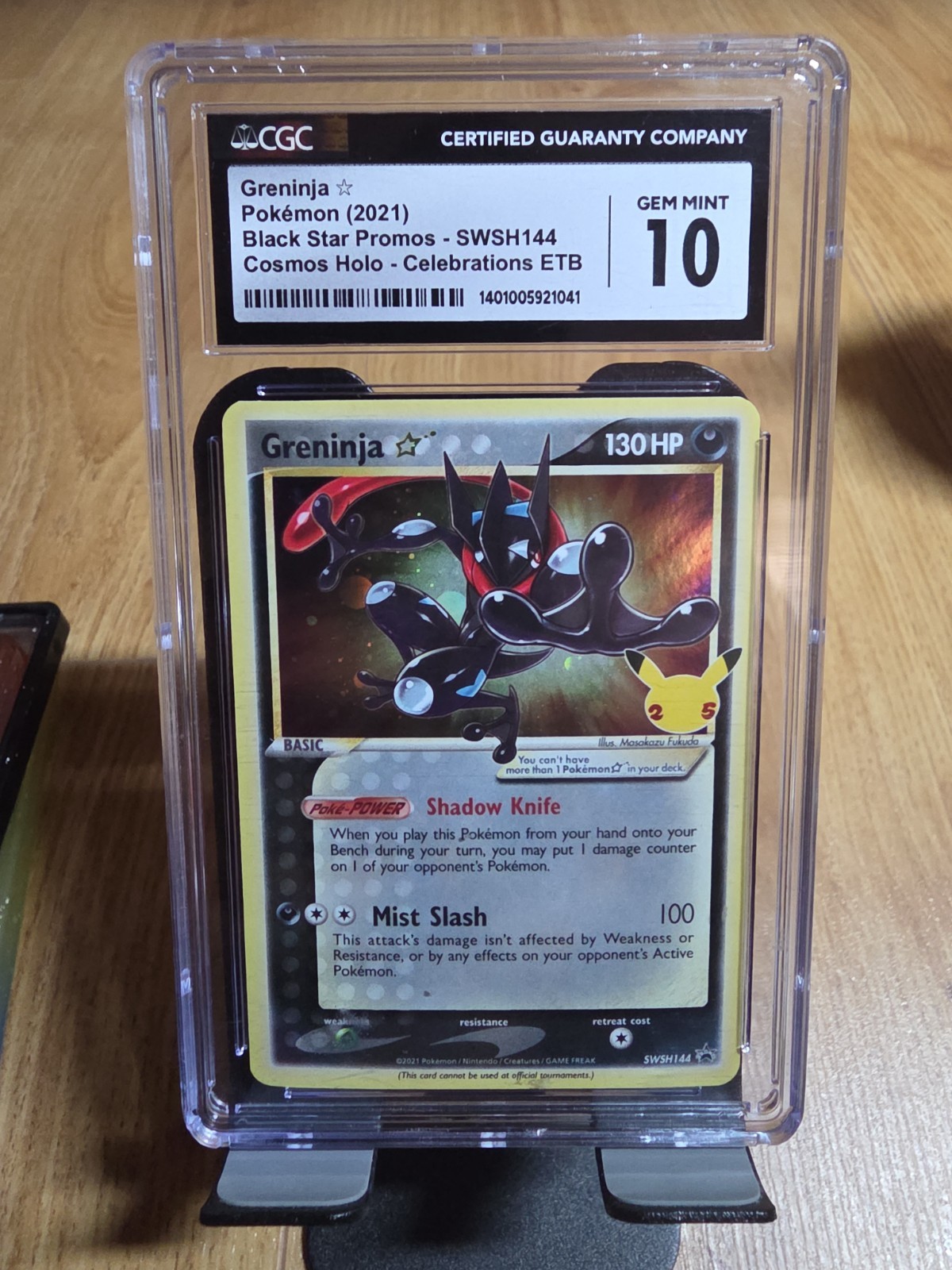 Pokémon Greninja TCG Gold Star SWSH144 25th Celebrations CGC 10 Nt Psa
