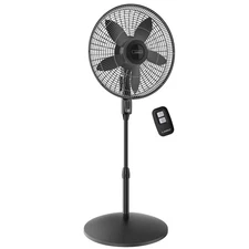 Oscillating Pedestal Fan, Adjustable Height, Remote Control, 4 Speeds, for Be...