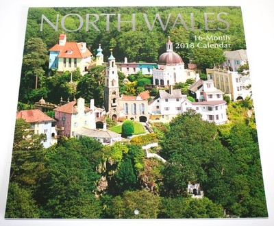 Nordwales Kalender 2018 Schlösser, Abteien, Harlech, Conwy, Chirk, Colwyn Bay
