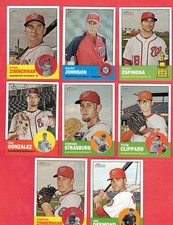 2012 Topps Heritage Washington Nationals 1-500 Team Set! SPs Included!