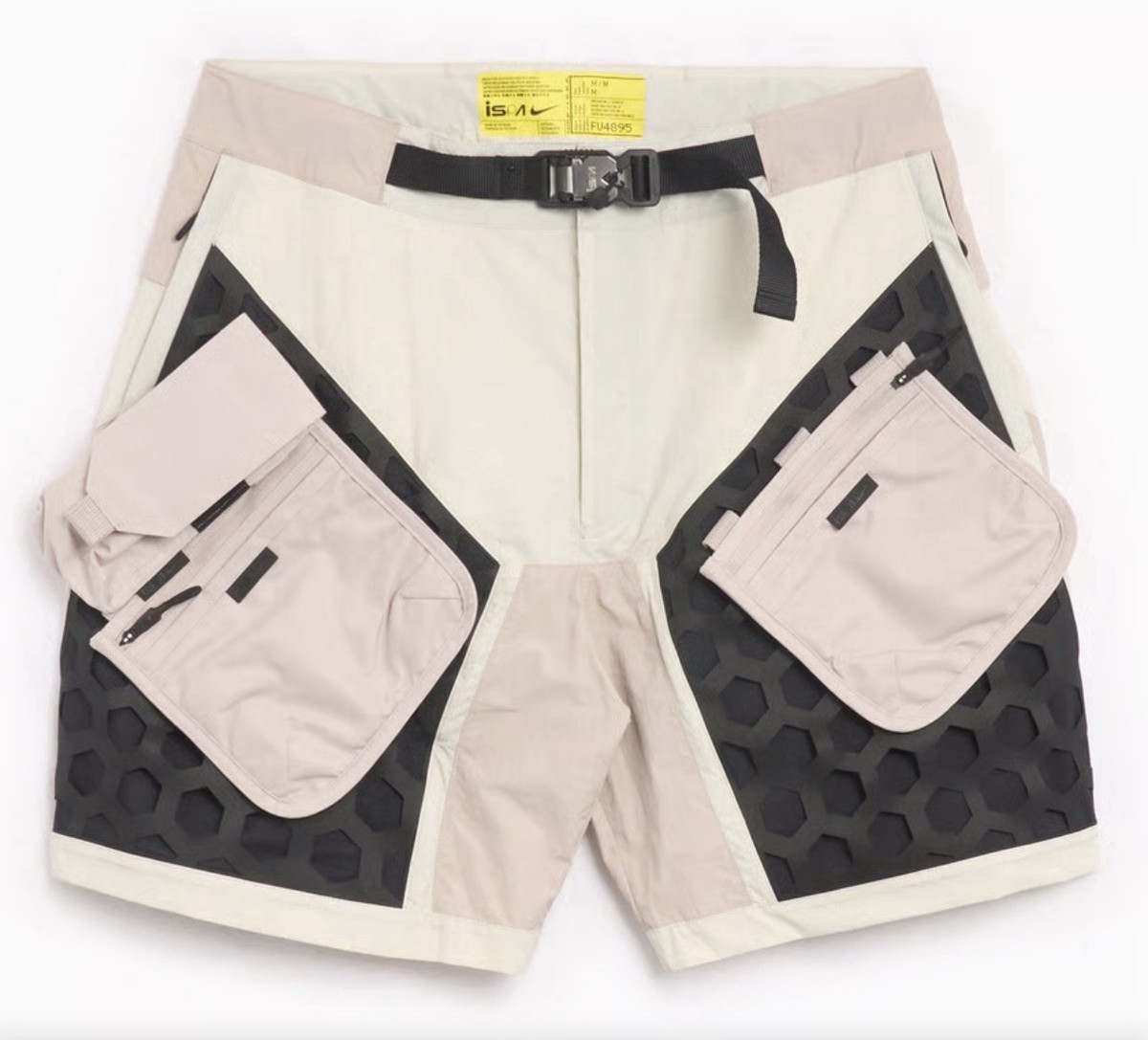 Nike ISPA Modular Pocket Shorts FV4895-072 Light Bone Black Men's