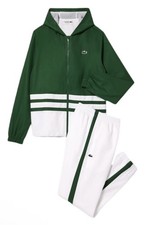 Image of Lacoste Sport Men’s Tennis 2 Piece Tracksuit Green & White RRP £220 Size 2XL New