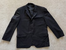 Vintage 60  s Sterncraft Mens  s 2 Piece Charcoal Suit Short Talon Metal Zipper