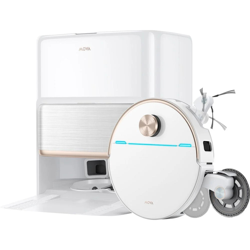 Mova V70 Ultra Complete Saugroboter Mit Wischfunktion Mit Vollautomatischer Basisstation Weiß Weiss V70 Ultra Complete White - Bild 3