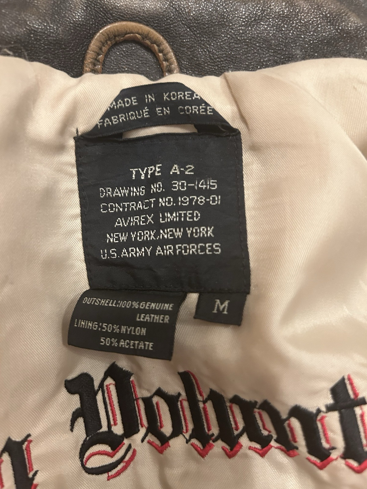 Very Unique & Rare AVIREX Flight Bomber Jacket - Vintage 1989 image 8