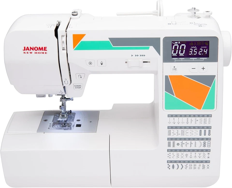 Janome MOD-50 Computerized Sewing Machine with 50 Built-In MOD-50, Red - Image 2 of 4