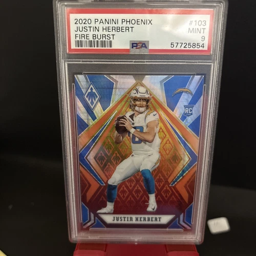 2020 Panini Phoenix - Rookies Justin Herbert #103 Fire Burst (RC)