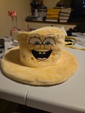 Rare SpongeBob SquarePants Fleece Bucket Hat. 2007 Viacom. Adjustable Sz