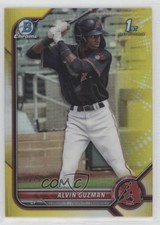 2022 Bowman Chrome Prospects Yellow Refractor 2/75 Alvin Guzman #BCP-18 c5r