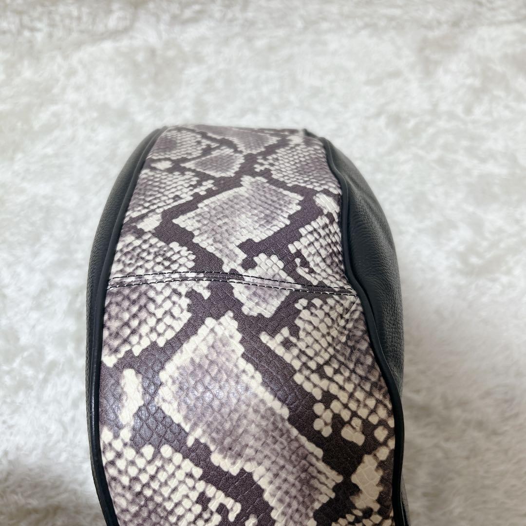 beautiful COACH 2way Shoulder Bag Python Pattern … - image 6