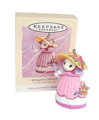 Vtg 1994 Hallmark Ornament Springtime Bonnets Second in Easter Collection Series