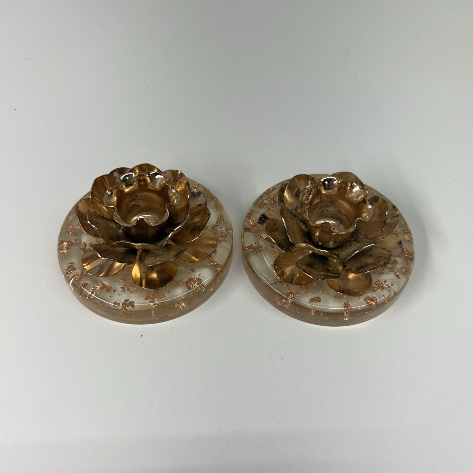 S Set Of Two Metal Flower